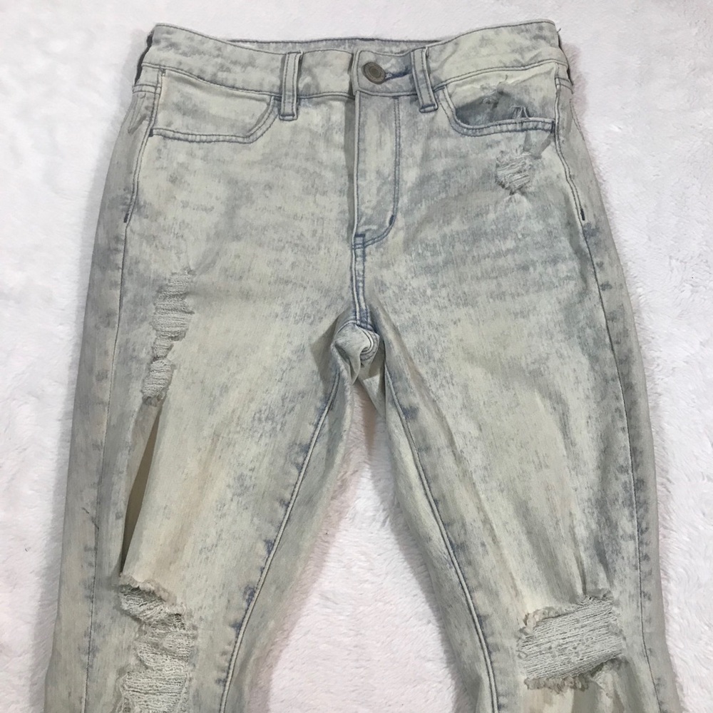 NEW AMERICAN EAGLE acid wash distressed jeans 6 ae - Picture 9 of 13